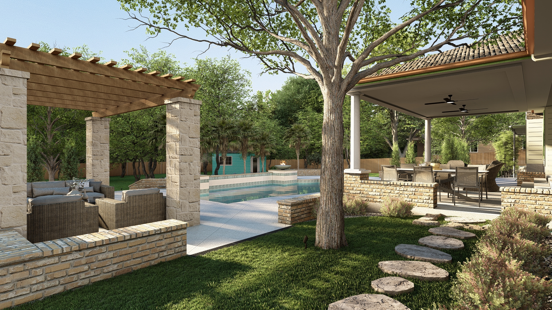 Luxury outdoor living space